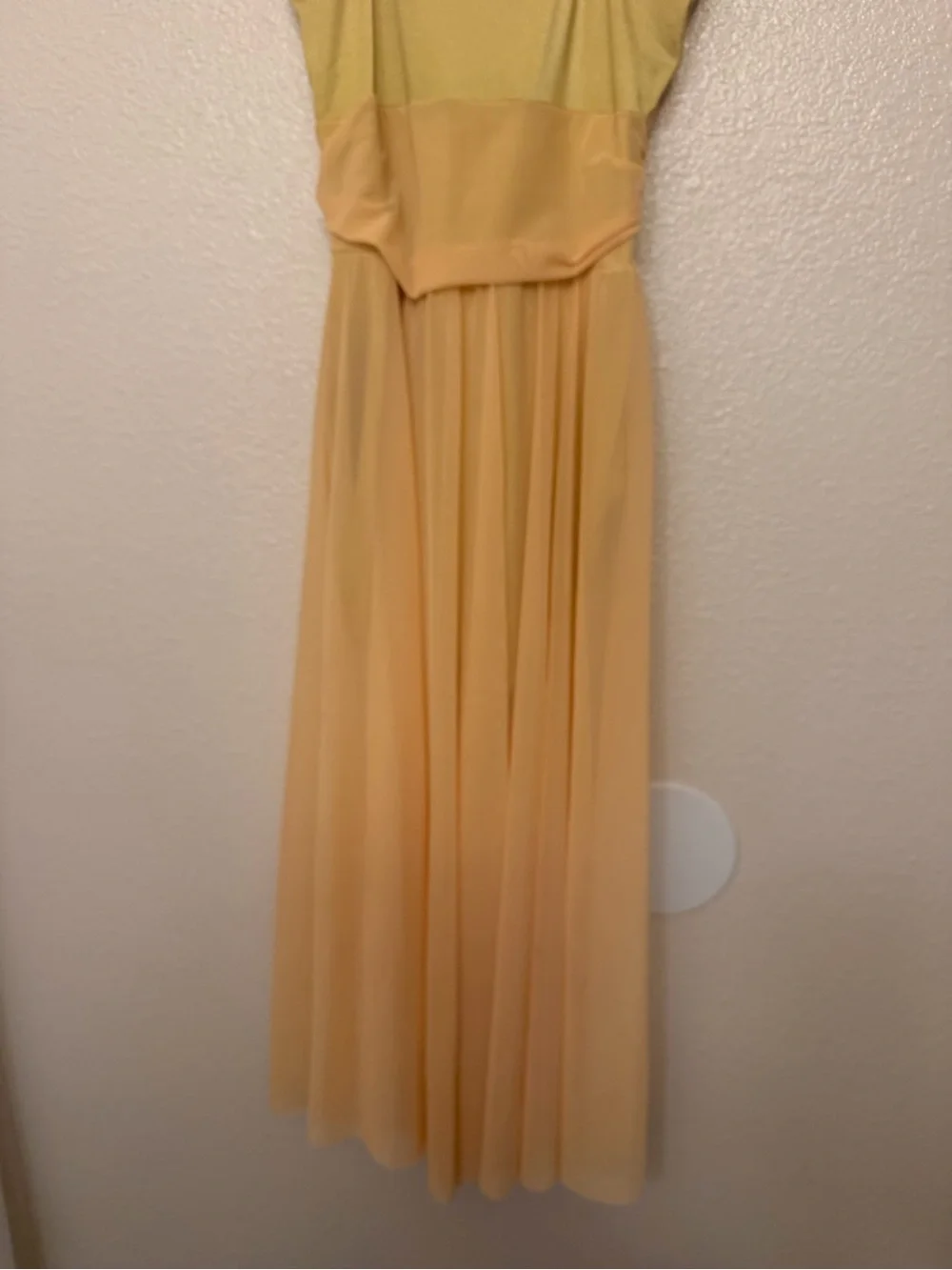 Weissman Dance Costume maxi mesh dress yellow People Help The People 13081 SA